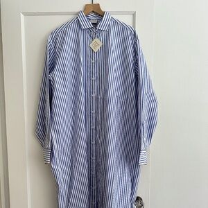 Baserange Ole Blue Striped Shirtdress